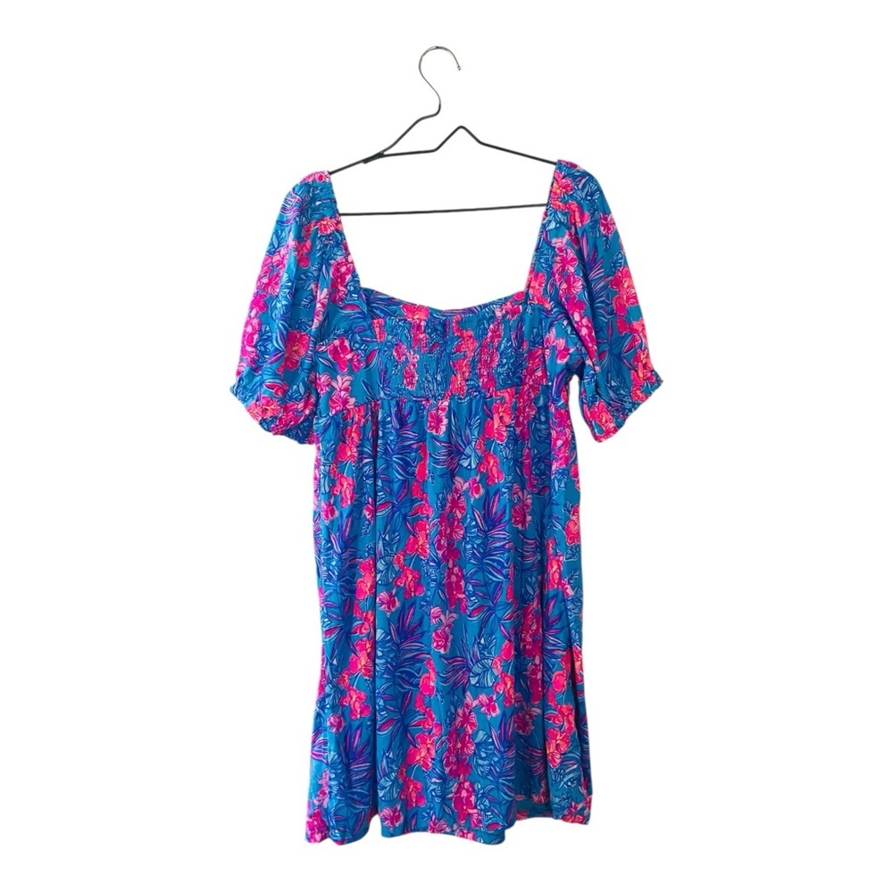 Lilly Pulitzer Delaney Dress Cumulus Blue Orchid Oasis Women’s Size 14 NWOT - Picture 3 of 10